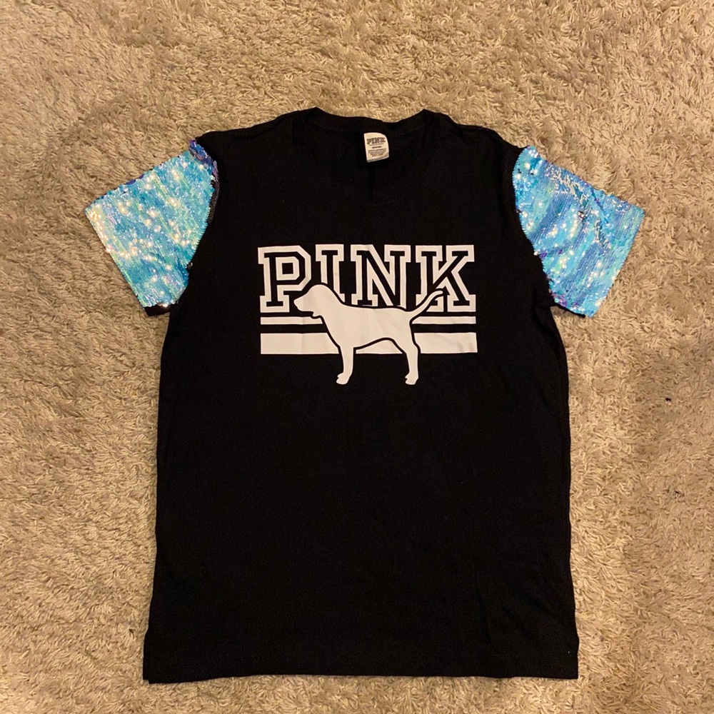 PINK VS mermaid switch sequin sleeve